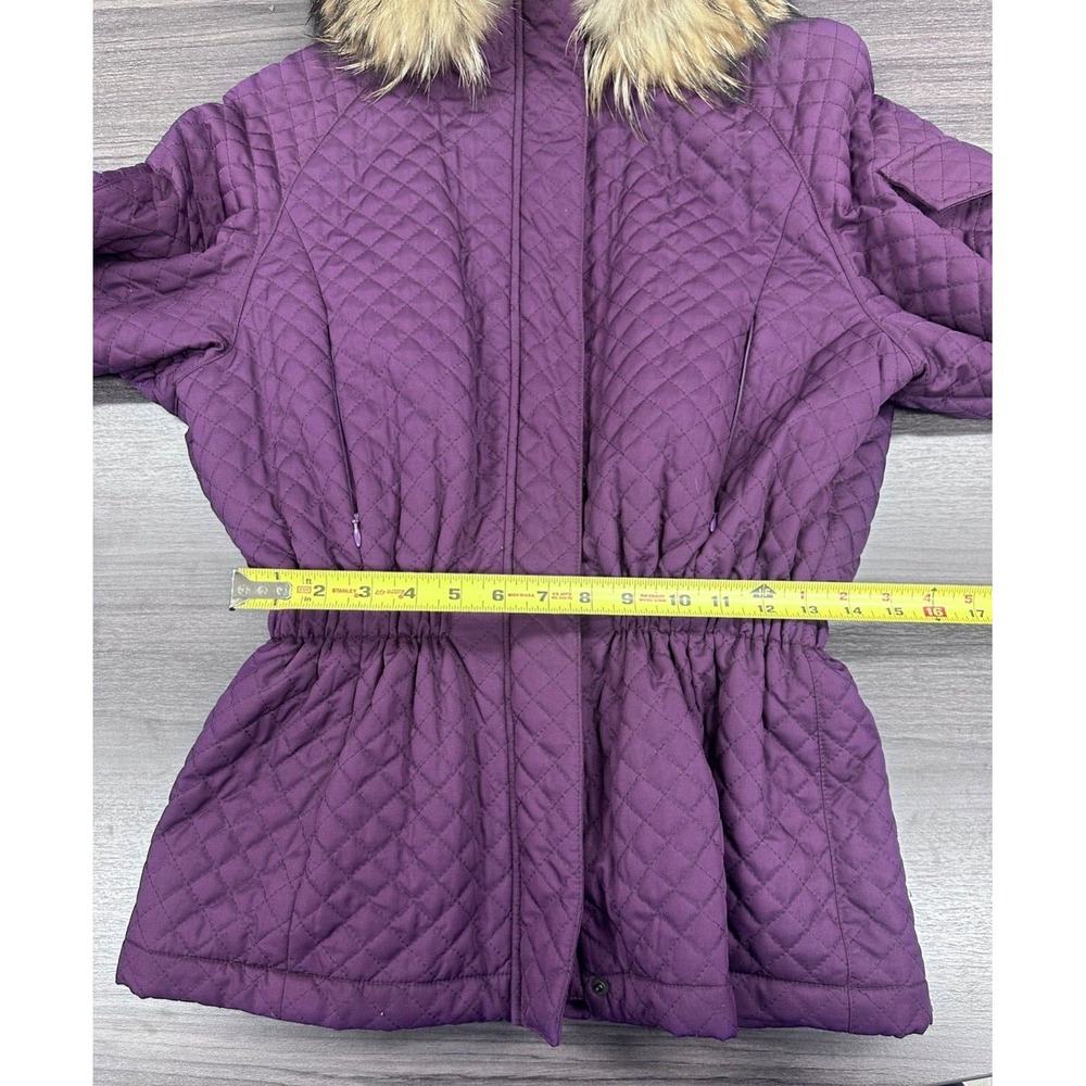 LADIES BURBERRY LONDON WINTER JACKET PARKA WOOL QUILTED HOODED SIZE SMALL A46 - Picture 2 of 8